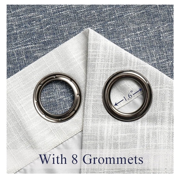 Ombré Full Blackout Curtain Panels 95” Cream White to Indigo Blue New in Package - Picture 4 of 11